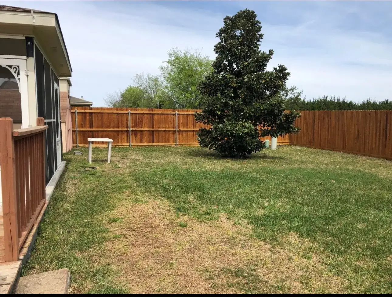 Residential cedar privacy fence